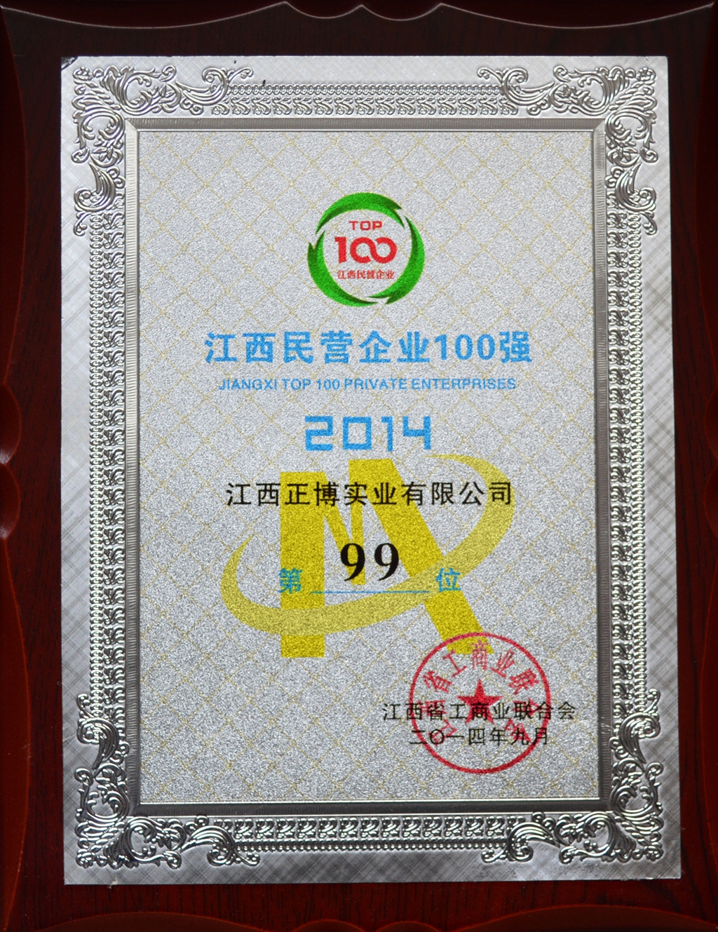 Top 100 Private Enterprises in Jiangxi
